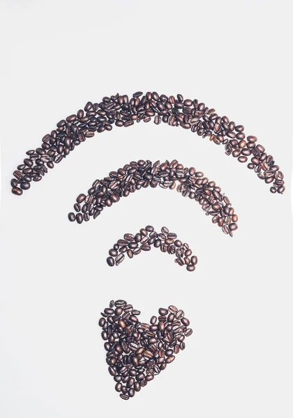 Kaffee Wifi-Symbol — Stockfoto