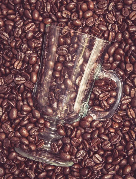 Verre à café irlandais en grains de café — Photo