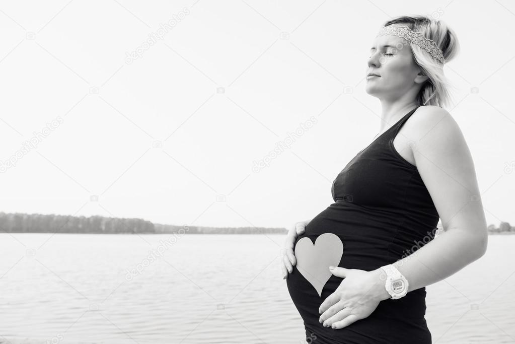 Beautiful pregnant woman portrait