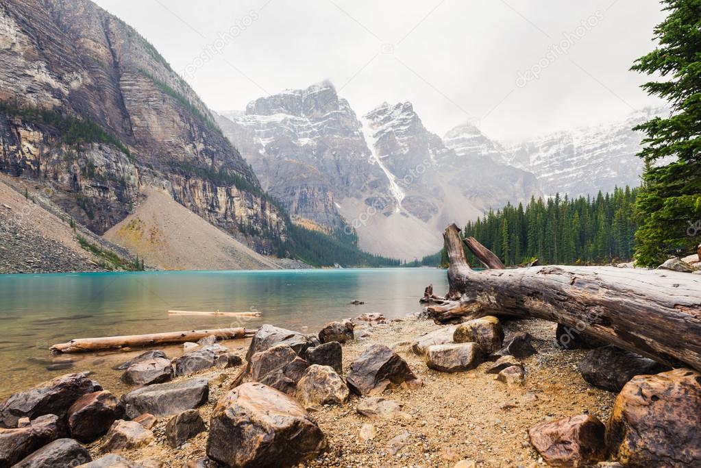 Lake and mountains landscape