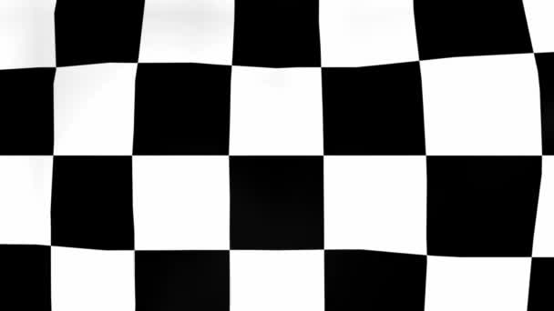 Animation Chess Flag Black White Cell Render Black White Cells — Stock Video