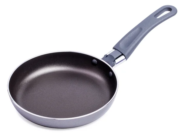 Black frying pan isolated on white background — Stock Photo, Image