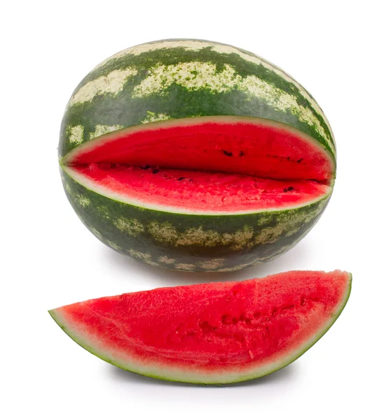 Water-melon is knifed on a white background — Stock Photo, Image