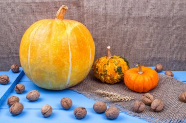 Ahşap bir masa üzerinde bir kabak