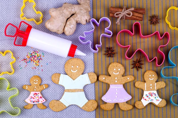 Homemade baked Christmas gingerbread man