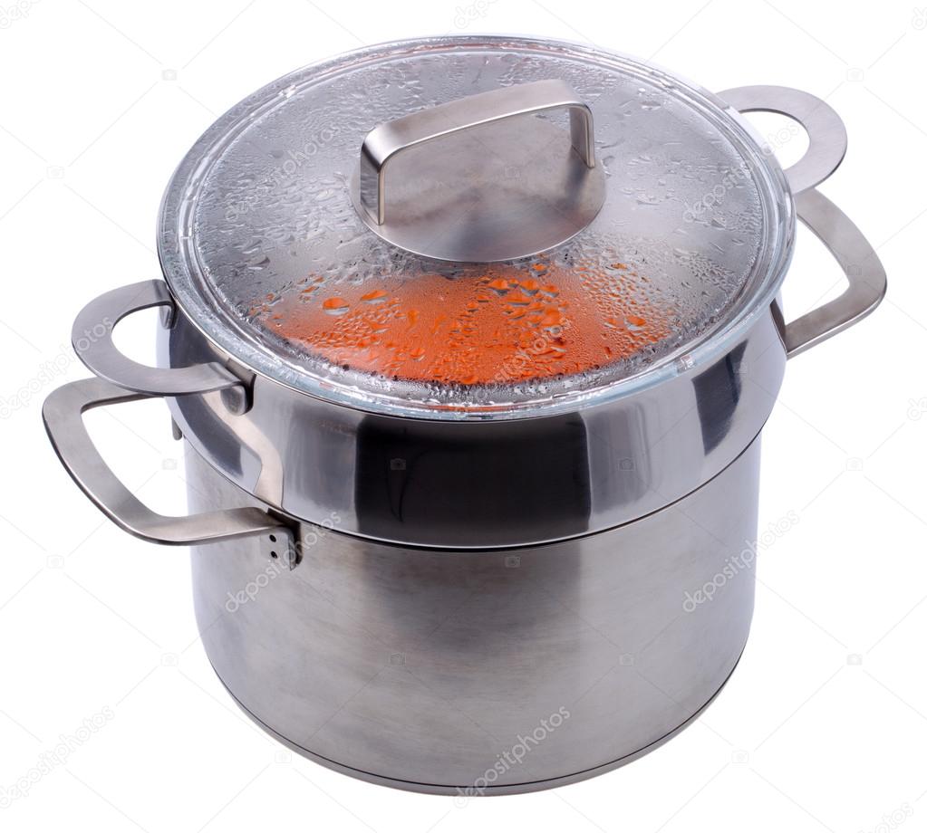 Double boiler for the gas cooker isolated