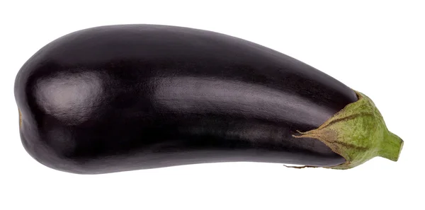 One fresh eggplant over white background — Stock Photo, Image