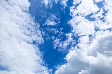 Beyaz bulutlu mavi gökyüzü