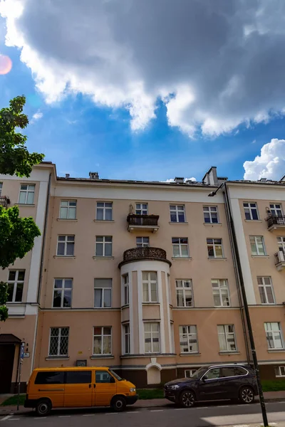 Old Tenement Houses Street Center Warsaw — Stock Photo, Image