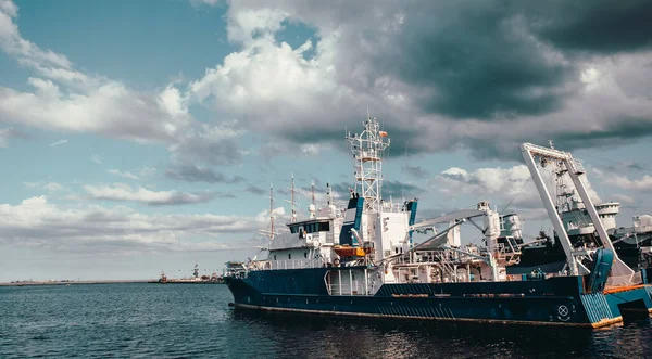 Schiff Hafen Von Gdynia Festgemacht — Stockfoto