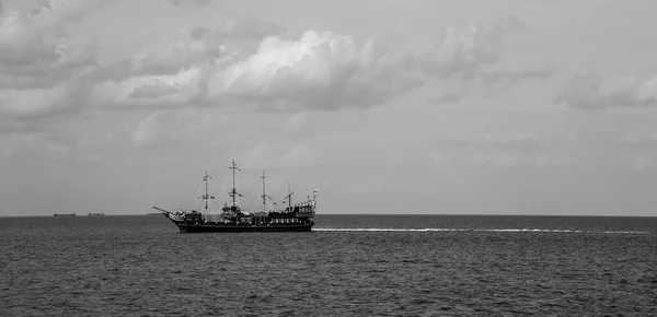 Ship Stylized Old Pirate Boat Open Sea Baltic Sea — Stock Photo, Image