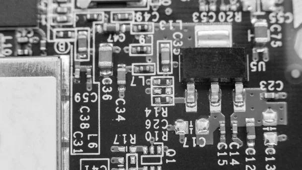 Integrated Circuit Seen Close Macro — Stock Photo, Image
