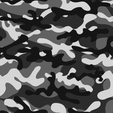 Gri askeri kamuflaj. Vektörsüz iz. Ordu giysi veya baskı için kamuflaj