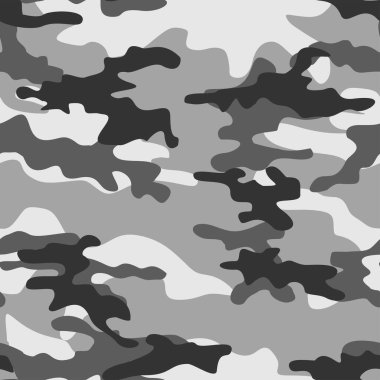 Gri askeri kamuflaj. Vektörsüz iz. Ordu giysi veya baskı için kamuflaj
