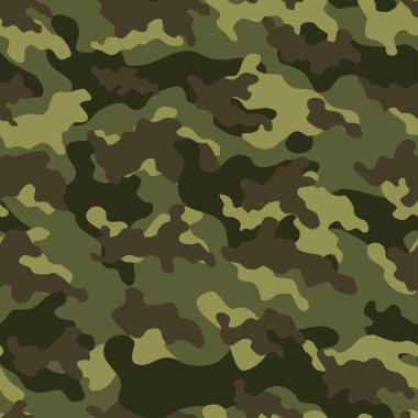 Askeri kamuflaj. Vektörsüz iz. Ordu yeşil kıyafet veya baskı için kamuflaj