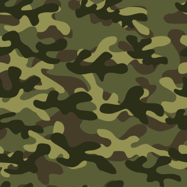 Askeri kamuflaj yeşil. Vektörsüz iz. Ordu giysi veya baskı için kamuflaj