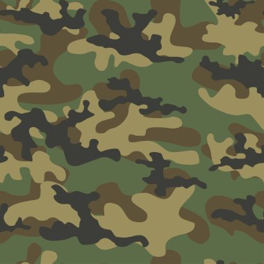 Yeşil askeri kamuflaj. Vektörsüz iz. Ordu giysi veya baskı için kamuflaj