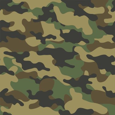 Yeşil askeri kamuflaj. Vektörsüz iz. Ordu giysi veya baskı için kamuflaj