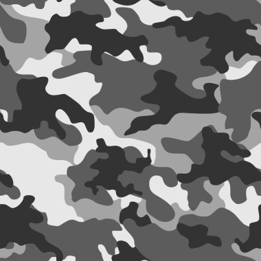 Gri askeri kamuflaj. Vektörsüz iz. Ordu giysi veya baskı için kamuflaj