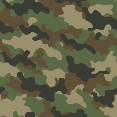 Askeri kamuflaj yeşil. Vektörsüz iz. Ordu giysi veya baskı için kamuflaj