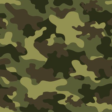 Askeri kamuflaj. Vektörsüz iz. Ordu kamuflajı giysi veya baskı yeşili