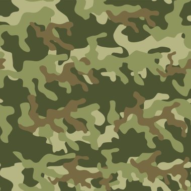 Askeri yeşil kamuflaj. Vektörsüz iz. Ordu giysi veya baskı için kamuflaj