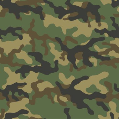 Askeri kamuflaj. Vektörsüz iz. Ordu yeşil kıyafet veya baskı için kamuflaj