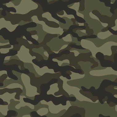Yeşil askeri kamuflaj. Vektörsüz iz. Ordu giysi veya baskı için kamuflaj