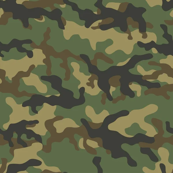 Camuflaje Militar Vector Impresión Sin Costura Camuflaje Verde Del Ejército — Vector de stock