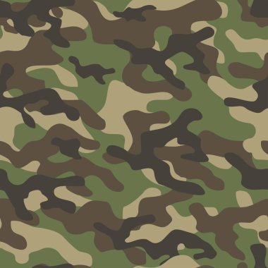 Askeri kamuflaj. Vektörsüz iz. Ordu giysi veya baskı için kamuflaj