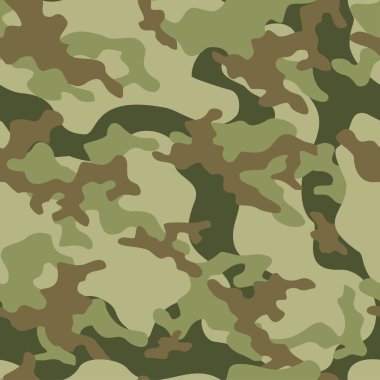 Askeri kamuflaj yeşil. Vektörsüz iz. Ordu giysi veya baskı için kamuflaj