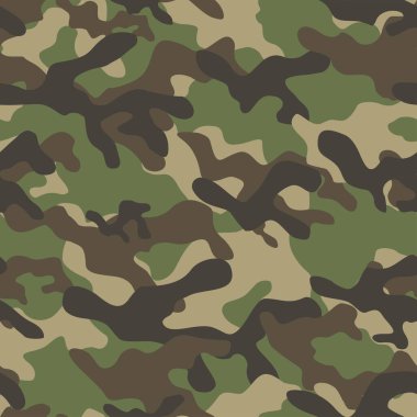 Yeşil askeri kamuflaj. Vektörsüz iz. Ordu giysi veya baskı için kamuflaj