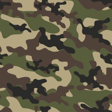 Askeri kamuflaj. Vektörsüz iz. Ordu giysi veya baskı için kamuflaj