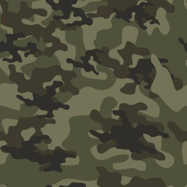 Yeşil askeri kamuflaj. Vektörsüz iz. Ordu giysi veya baskı için kamuflaj