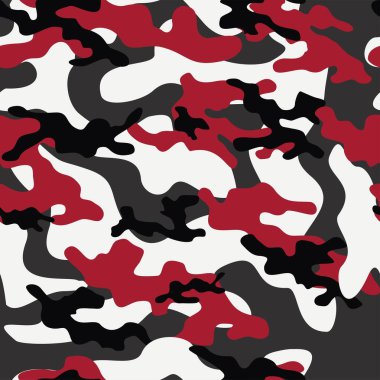 kırmızı askeri kamuflaj vektörü kusursuz iz