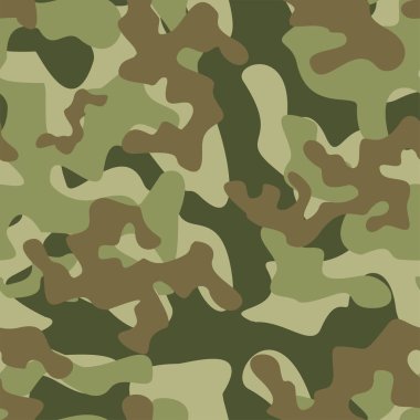 Askeri kamuflaj yeşil. Vektörsüz iz. Ordu giysi veya baskı için kamuflaj