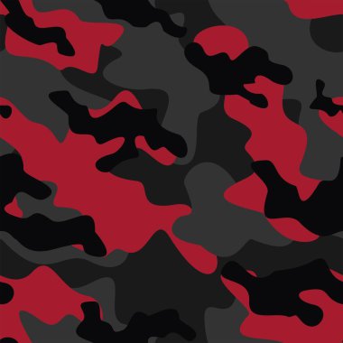 Kırmızı koyu askeri kamuflaj. Vektörsüz iz. Ordu giysi veya baskı için kamuflaj