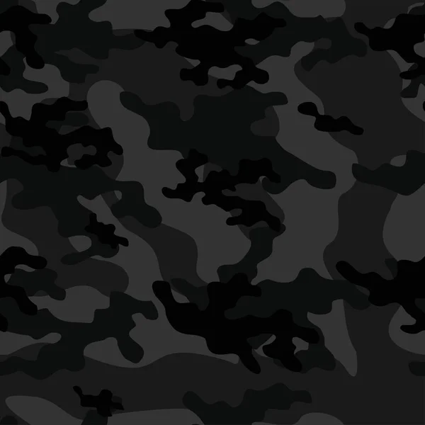 Camuflaje Militar Vector Impresión Sin Costura Camuflaje Oscuro Del Ejército — Vector de stock