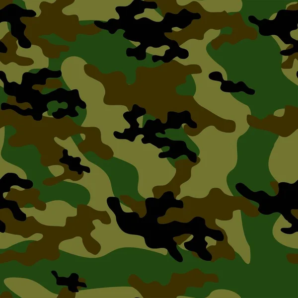 Militärische Tarnung Vektor Nahtlosen Druck Armeetarnung Für Kleidung Oder Grünes — Stockvektor