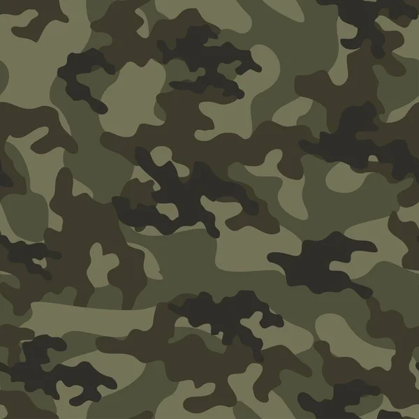 Военный Камуфляж Зеленый Векторный Бесшовный Отпечаток Армейский Камуфляж Одежды Печати — стоковый вектор