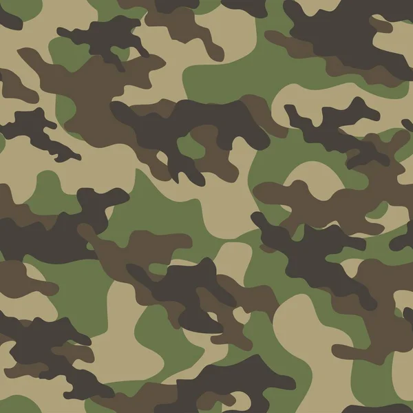 Camuffamento Militare Verde Stampa Vettoriale Senza Soluzione Continuità Camuffamento Militare — Vettoriale Stock