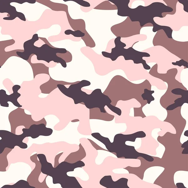 Camouflage Militaire Vecteur Impression Transparente Rose — Image vectorielle