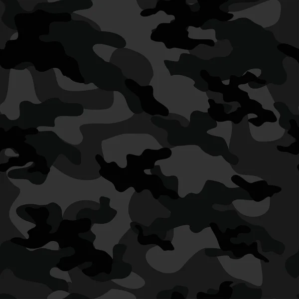 Camuflaje Militar Vector Oscuro Impresión Sin Costuras — Vector de stock