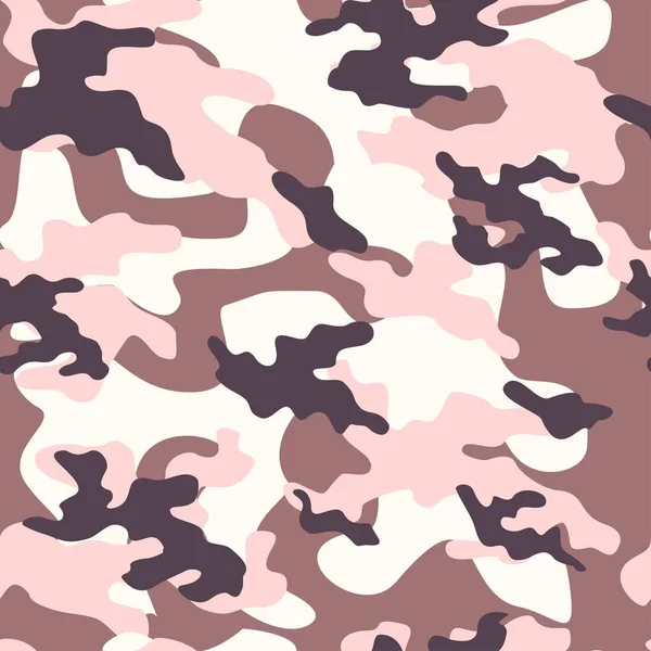 Camuflaje Militar Vector Rosa Impresión Sin Costuras — Vector de stock