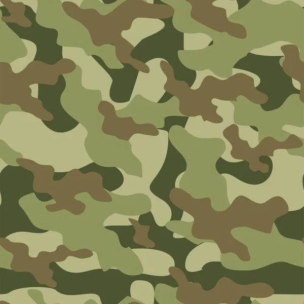 Seamless Green Camouflage Print Clothes Print Vector — Stock Vector