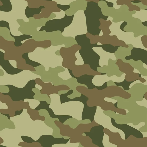 Groen Leger Vector Camouflage Print Naadloos Patroon Voor Kleding Hoofdband — Stockvector