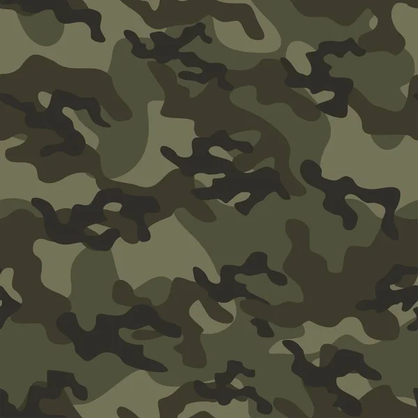 Camuflaje Militar Vector Impresión Sin Costura Camuflaje Verde Del Ejército — Vector de stock