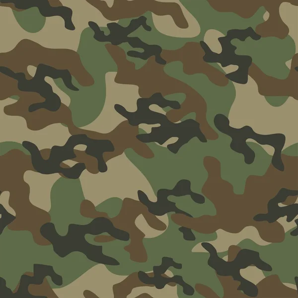 Camuffamento Militare Stampa Vettoriale Verde Senza Cuciture Camuffamento Militare Abbigliamento — Vettoriale Stock