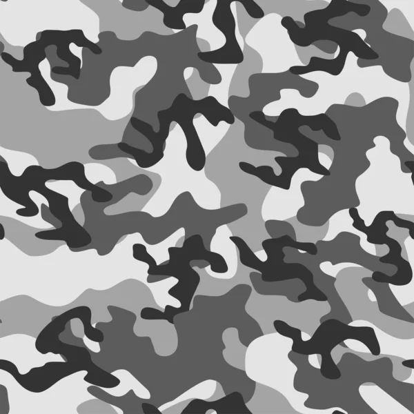 灰色的军事伪装 矢量无缝打印 服装或印刷用军用伪装 — 图库矢量图片