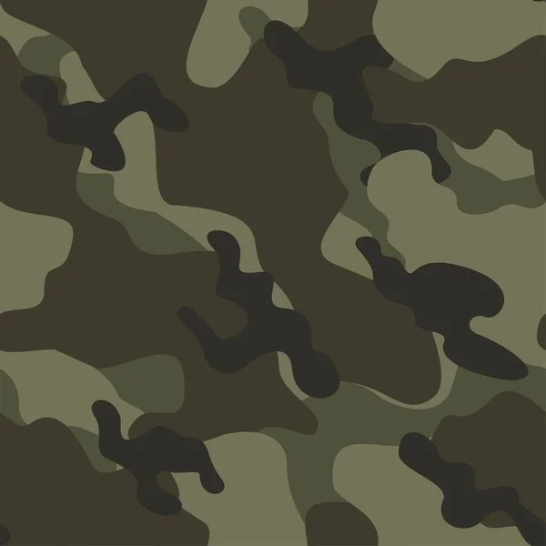 Военный Камуфляж Зеленый Вектор Бесшовный Отпечаток Армейский Камуфляж Одежды Печати — стоковый вектор